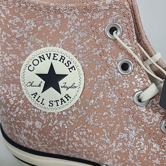 NEW Converse Chuck Taylor CTAS Lift Hi Dusty Cinder/Egret/Black Sneaker Size 10 - Picture 3 of 10